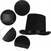 Yetişkinler İçin Siyah Renk Ringmaster Sihirbaz Şapkası Silindir Şapka