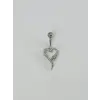 Yılan Ve Kalp Detaylı Göbek Piercing - Pg0113