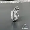 Zirkon Baget Taşlı Halka Küpe - Kp00129
