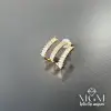 Zirkon Taşlı Pirinç Küpeler - Kp00122