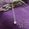 Zirkon Su Damlası Taşlı Kolye - Kl0007-b