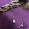 Zirkon Su Damlası Taşlı Kolye - Kl0007