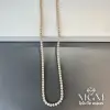 2 Mm  Zirkon Taşlı Pirinç Kolyeler 40+5 Cm Uzatma Payı - Kl0081