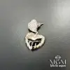 Rodyum Zirkon Taşlı Pirinç Küpeler - Kp00143