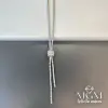 Rodyum 2 Mm Zirkon Taşlı Pirinç Kolyeler 48+5 Cm Uzatma Payı - Kl0087
