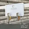 /rodyum Zirkon Taşlı Pirinç Küpeler - Kp00117