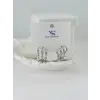 Rodyum Zirkon Taşlı Pirinç Zirkon Küpe - Kp00403