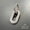 Rodyum Zirkon Taşlı Pirinç Küpeler - Kp00133