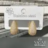 Zirkon Taşlı Su Damlası Küpe - Kp00169