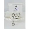 Zirkon Taşlı Üçlü Kombin Küpe - Kp00385