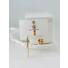 Zirkon Taşlı Üçlü Kombin Küpe - Kp00435