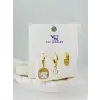 Zirkon Taşlı Üçlü Kombin Küpe - Kp00376