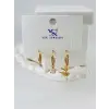 Zirkon Taşlı Üçlü Kombin Küpe - Kp00065