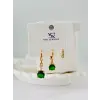 Zirkon Taşlı Üçlü Kombin Küpe - Kp00423