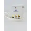 Zirkon Taşlı Üçlü Kombin Küpe - Kp00410