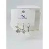 Zirkon Taşlı Üçlü Kombin Küpe - Kp00051