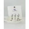 Zirkon Taşlı Üçlü Kombin Küpe - Kp00377