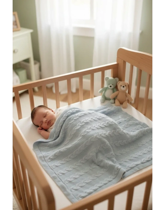 64464 Zincir Triko Battaniye