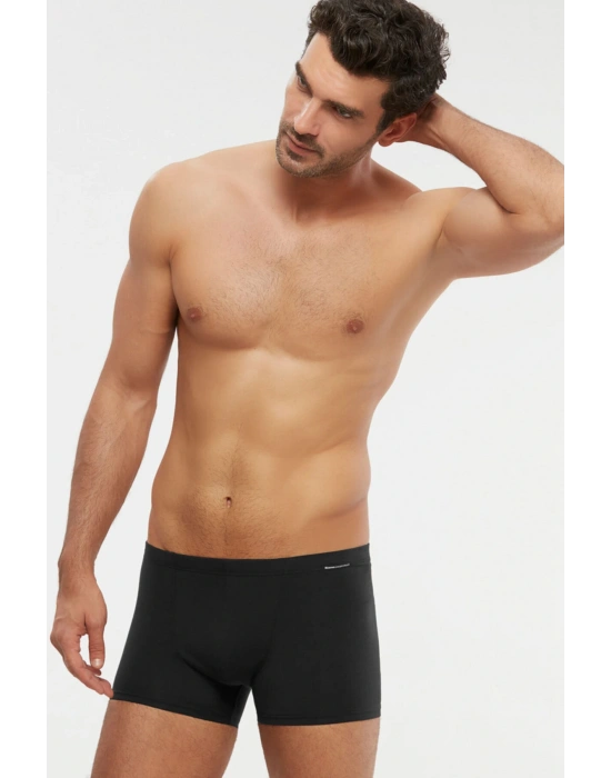 Davide Pamuklu Basic Erkek Boxer Lacivert