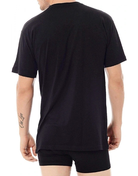 Kısa Kol Sıfır Yaka Koton Modal Erkek Eduardo 2li T-shirt