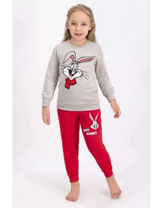 Bugs Bunny Lisanslı Bejmelanj Kız Çocuk Eşofman Takımı