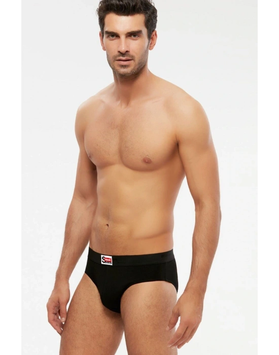 Erkek Siyah Ariel Silip Spor Kesim Slip Külot 2li Paket