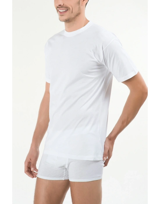 Erkek Beyaz Eduardo 2li T-shirt 44ts10031beya