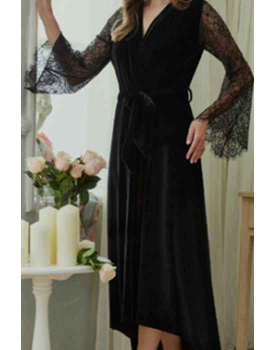 Kadın Siyah Sabahlık 19141-k