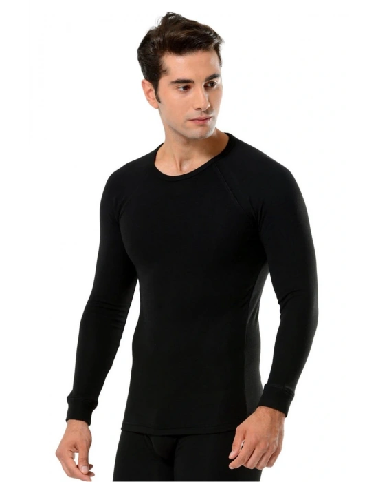 ERKEK TERMAL UZUN KOL ÜST İÇLİK SİYAH OUTDOOR T-1100