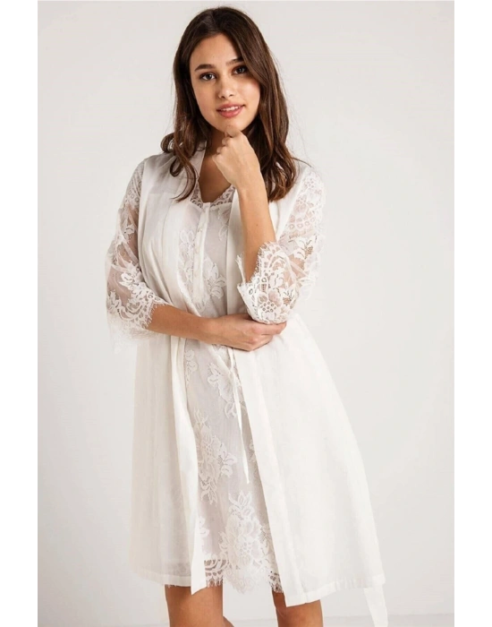 Lohusa Pamuklu Gecelik Sabahlık Takım 26414