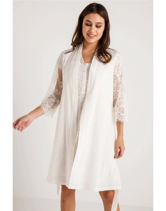 Lohusa Pamuklu Gecelik Sabahlık Takım 26414