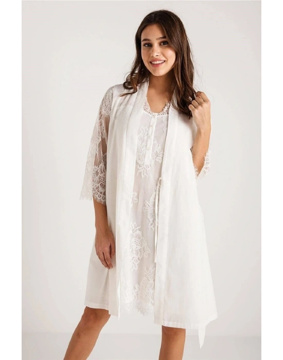 Lohusa Pamuklu Gecelik Sabahlık Takım 26414