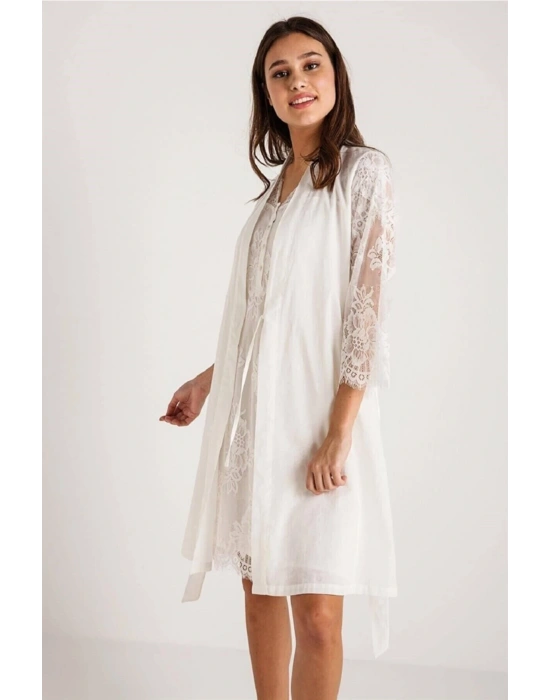 Lohusa Pamuklu Gecelik Sabahlık Takım 26414