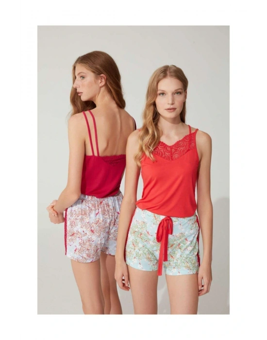 Kadın Şortlu Takım - Fuşya 3703