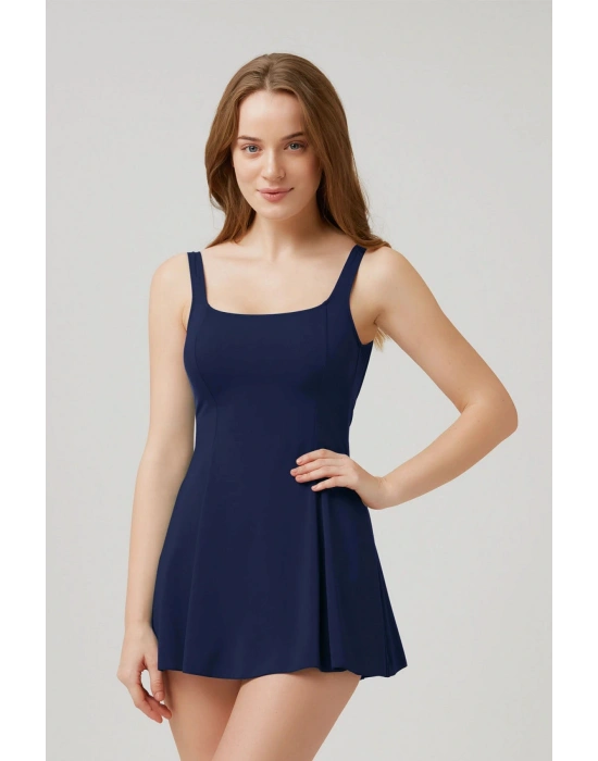 Kadın Rota Elbise Mayo Lacivert