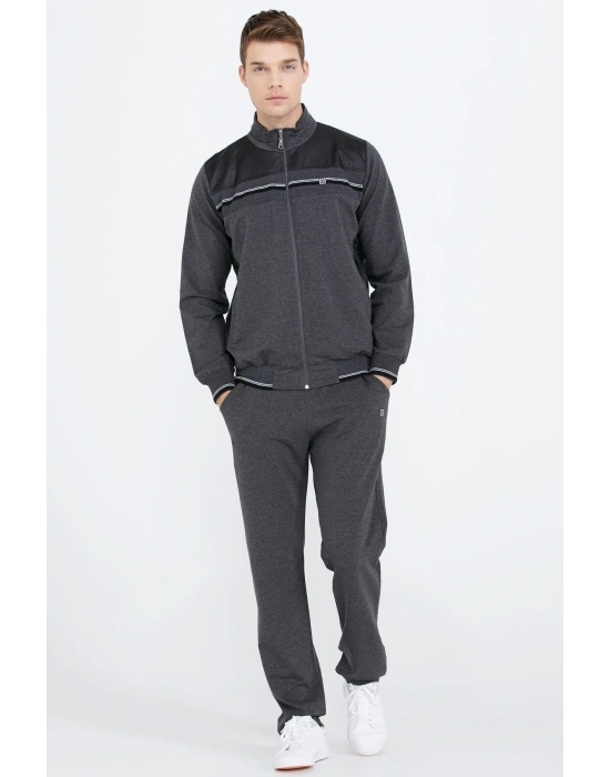 Çizgi Detaylı Erkek Eşofman Takımı - Antrasit