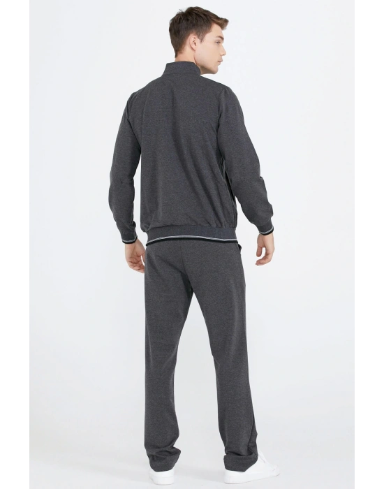 Çizgi Detaylı Erkek Eşofman Takımı - Antrasit