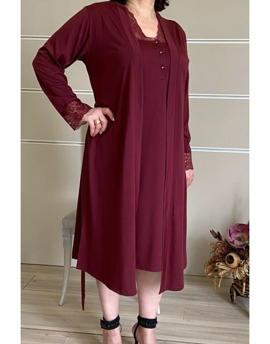 Kadın Bordo 91-535 Lohusa Sabahlik