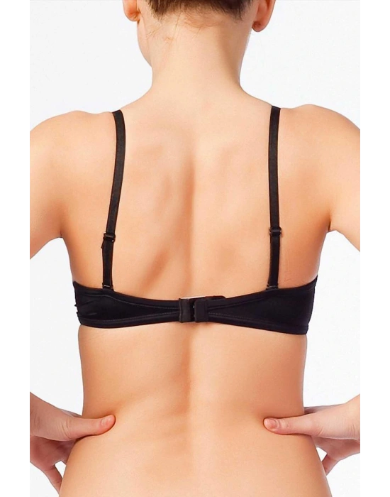 Kadın Siyah Desteksiz Soft Touch Şeffaf Askılı Sütyen