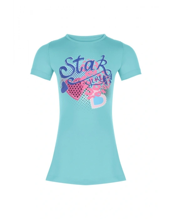 0466 Mint Kısa Kol Çocuk Tesettür Mayo