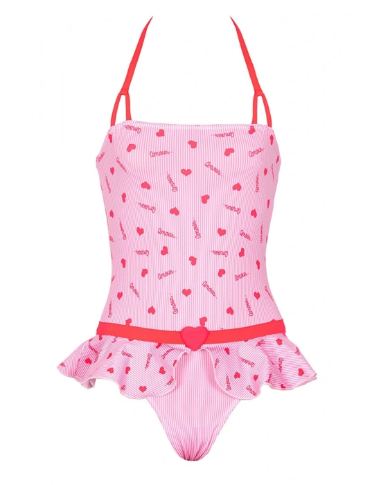 Heart Çizgi Kalp Desenli Çocuk Mayo