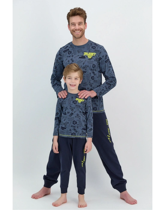 Rolypoly Planet Crew Lacimelanj Erkek Çocuk Pijama Takımı