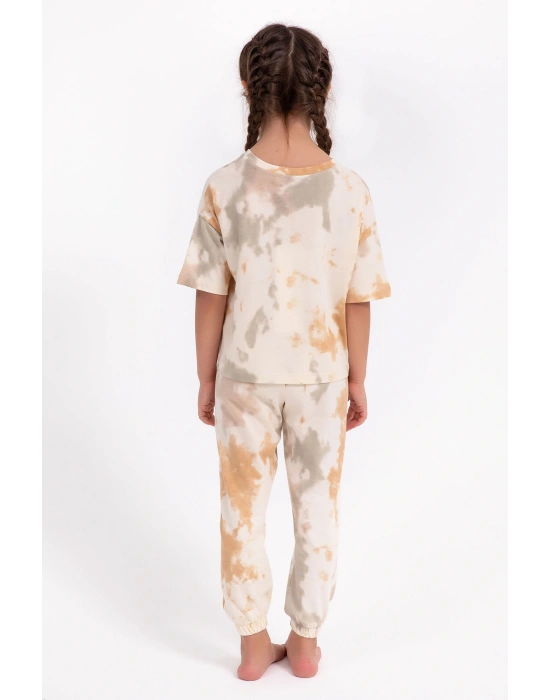 Cool Girl Fildişi Salaş Kız Çocuk Pijama Takımı