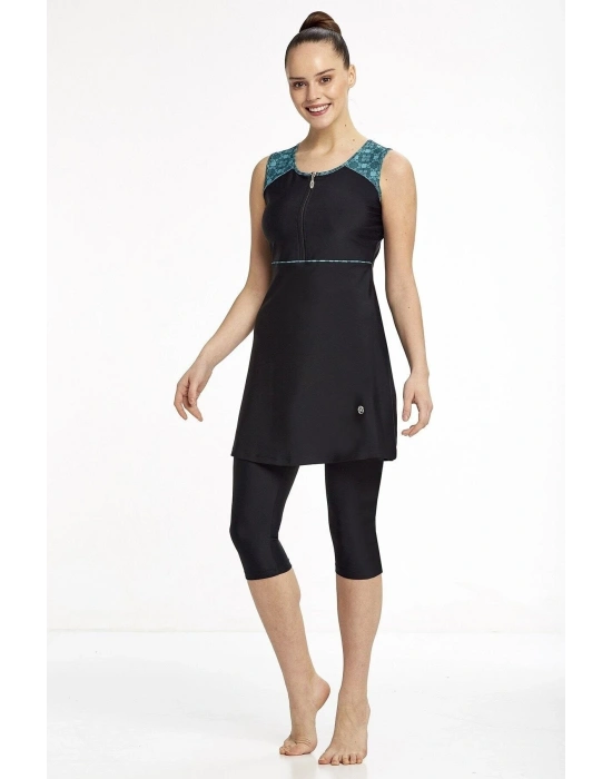 Kolsuz Taytlı  Mayo Siyah