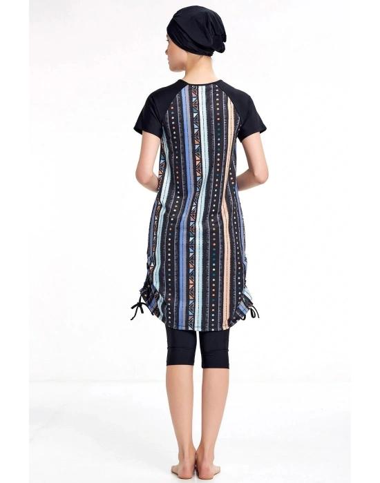 3409 Yarım Kol Yarım Kapalı Mayo