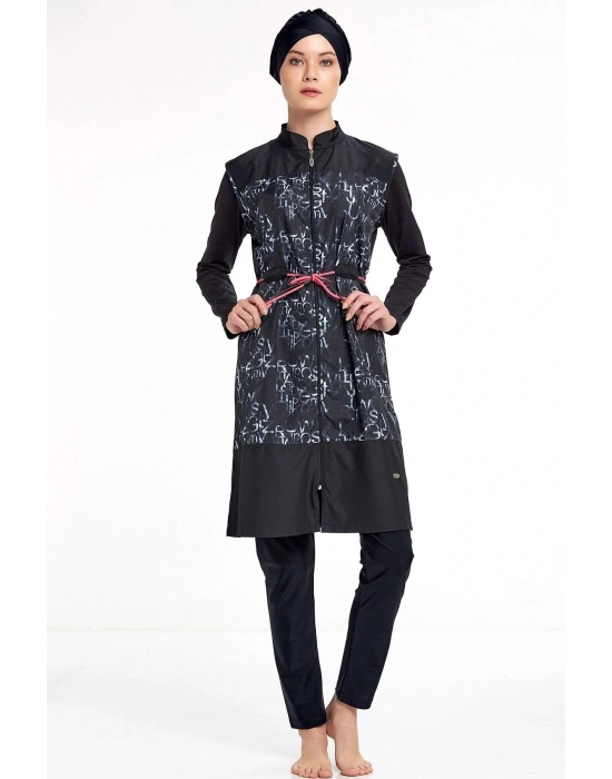 Su Tutmayan Paraşüt Kumaş Beli Ayarlı Tesettür Mayo 2216