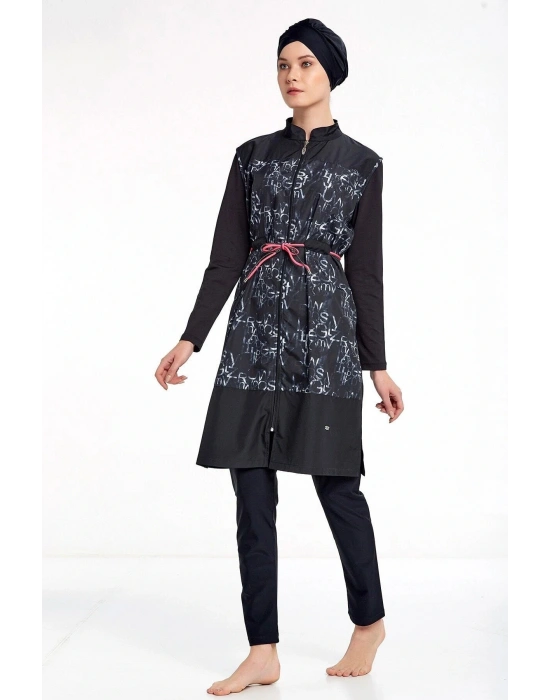 Su Tutmayan Paraşüt Kumaş Beli Ayarlı Tesettür Mayo 2216