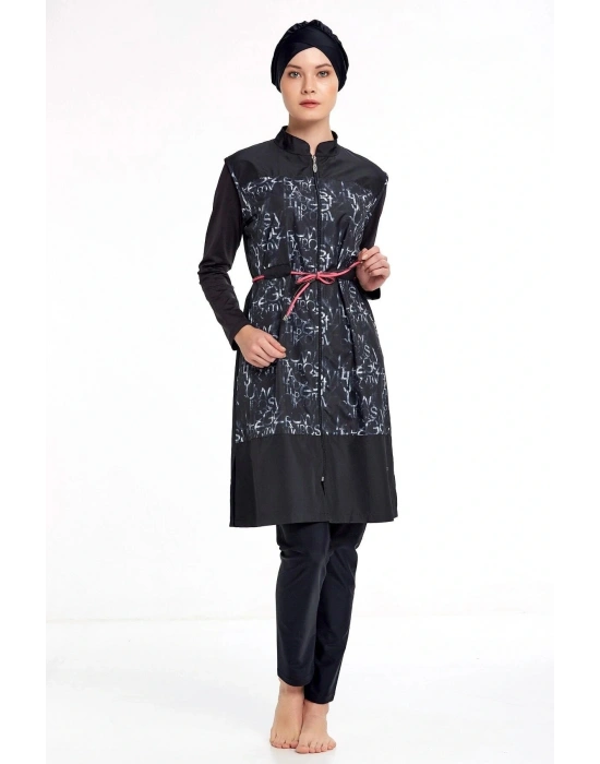 Su Tutmayan Paraşüt Kumaş Beli Ayarlı Tesettür Mayo 2216