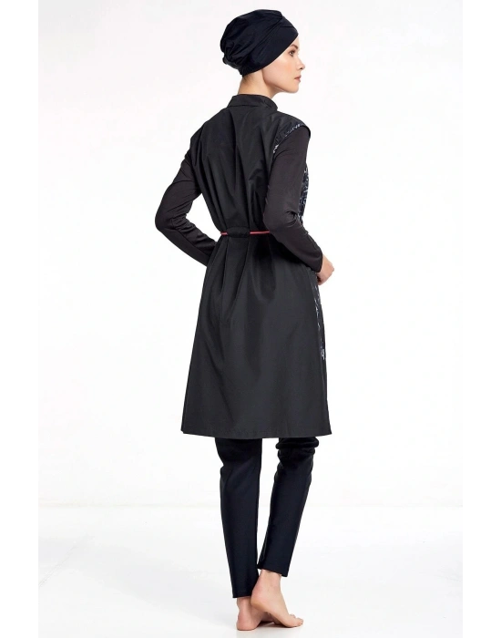 Su Tutmayan Paraşüt Kumaş Beli Ayarlı Tesettür Mayo 2216