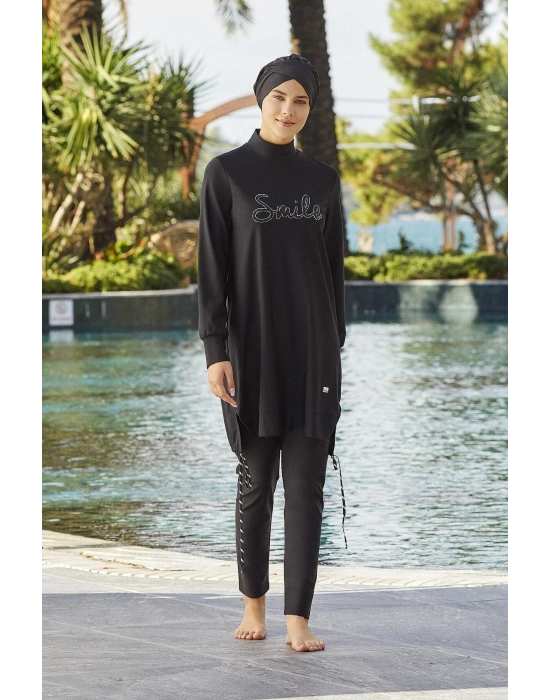 Tasarım Smile Likralı Tam Kapalı Tesettür Mayo 4241